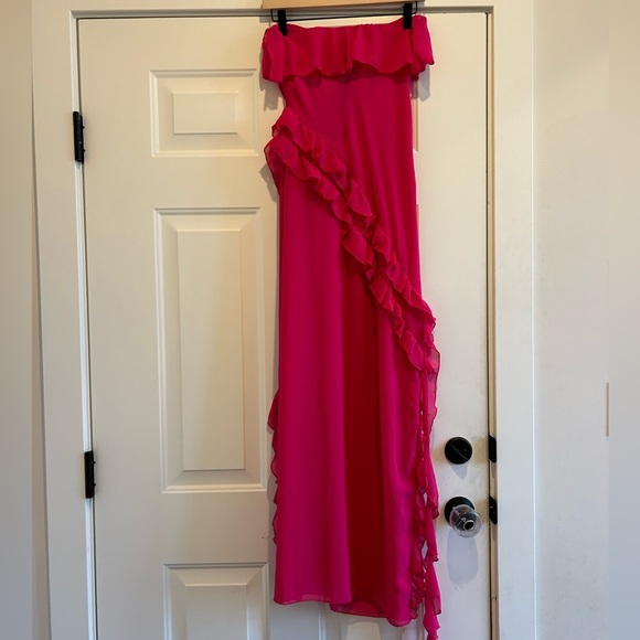 Know One Cares Strapless Ruffle Maxi Dress - Picture 7 of 10
